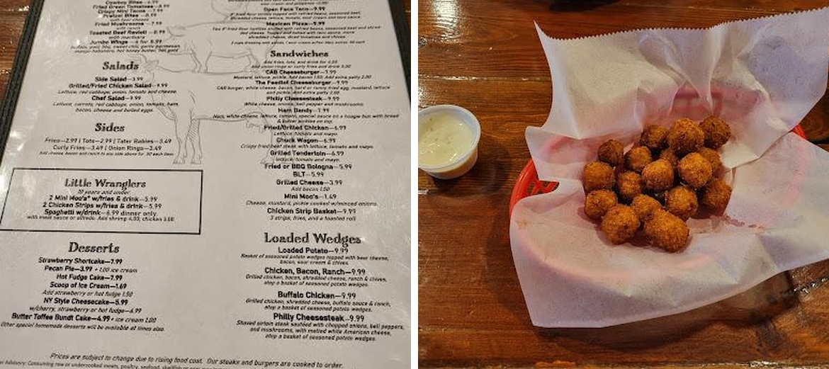 The Feed Lot Menu